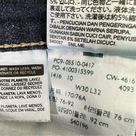 Levi’s 510 Skinny Stretch Dark Wash Jeans 30X32 - Picture 5 of 8